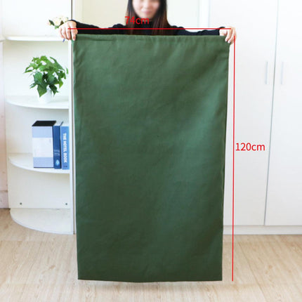 Canvas Drawstring Large Bag Pouch Clothes Craft Storage Laundry - Green-74X120cm.