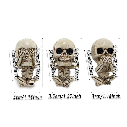3pcs Ghost Head Car Decoration Accessories Halloween Ornament Vehicle Interior.