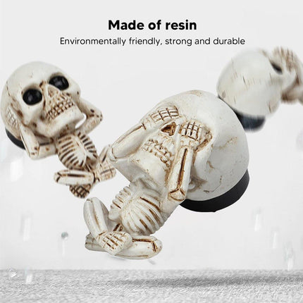 3pcs Ghost Head Car Decoration Accessories Halloween Ornament Vehicle Interior.