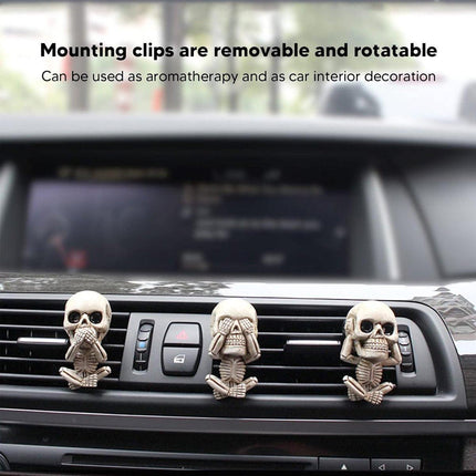 3pcs Ghost Head Car Decoration Accessories Halloween Ornament Vehicle Interior.