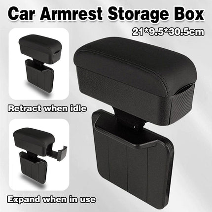 Multifunctional Armrest Storage Box Gap Organizer for Vehicle Interior Use.