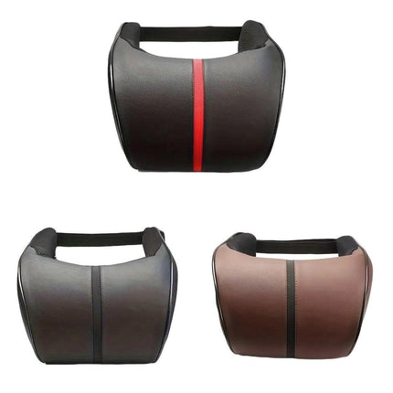 Car Headrest Neck Pillow for Comfortable Travel Support Memory Foam Car Pillow - Brown.