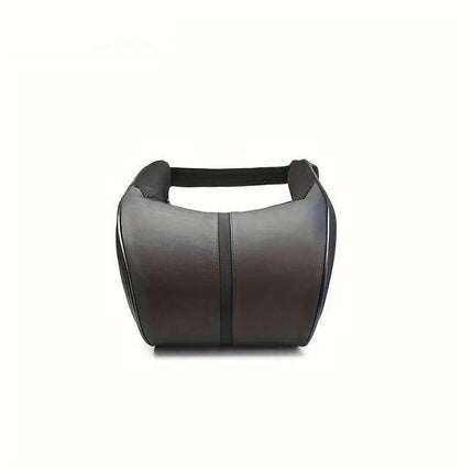 Car Headrest Neck Pillow for Comfortable Travel Support Memory Foam Car Pillow - Brown.