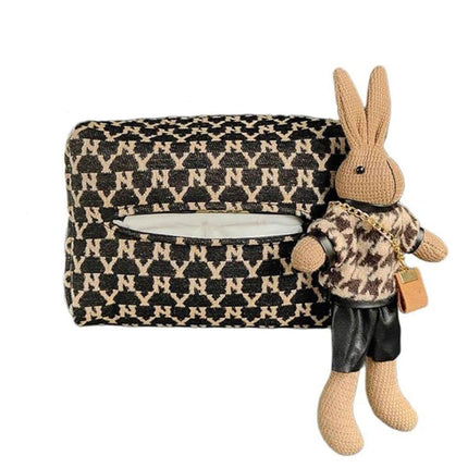 Car Tissue Box Cute Fabric Hanging Box for Car and Living Room Tissue Organizer.