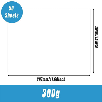 Premium A4 Card Stock 50PCS All Wood White Cardstock Paper for Printing Art.
