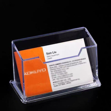 10 X Clear PMMA Business Card Holders for Desktop Display - 10PCS.