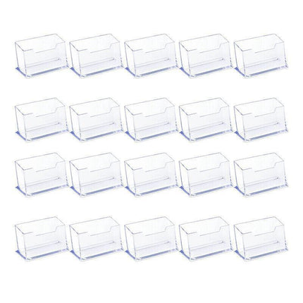 10 X Clear PMMA Business Card Holders for Desktop Display - 10PCS.
