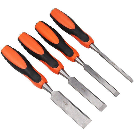 4PCS Woodworking Chisel Set Manual Carving Tools for Wood Craft DIY Projects.