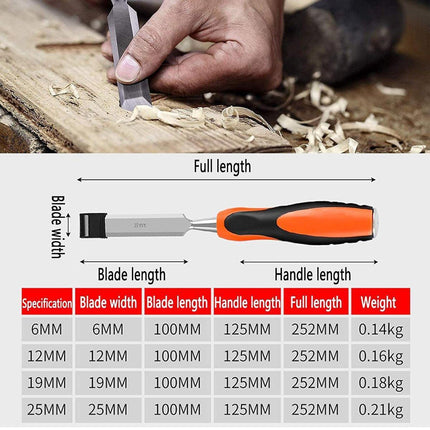 4PCS Woodworking Chisel Set Manual Carving Tools for Wood Craft DIY Projects.