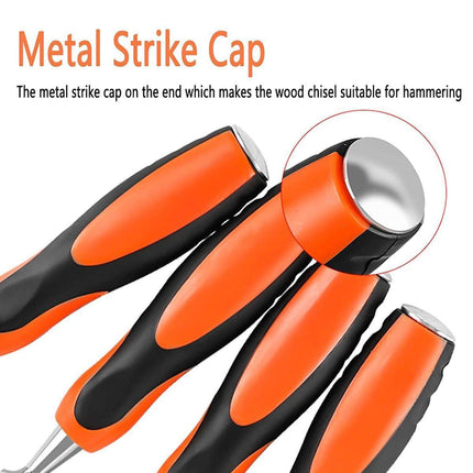 4PCS Woodworking Chisel Set Manual Carving Tools for Wood Craft DIY Projects.