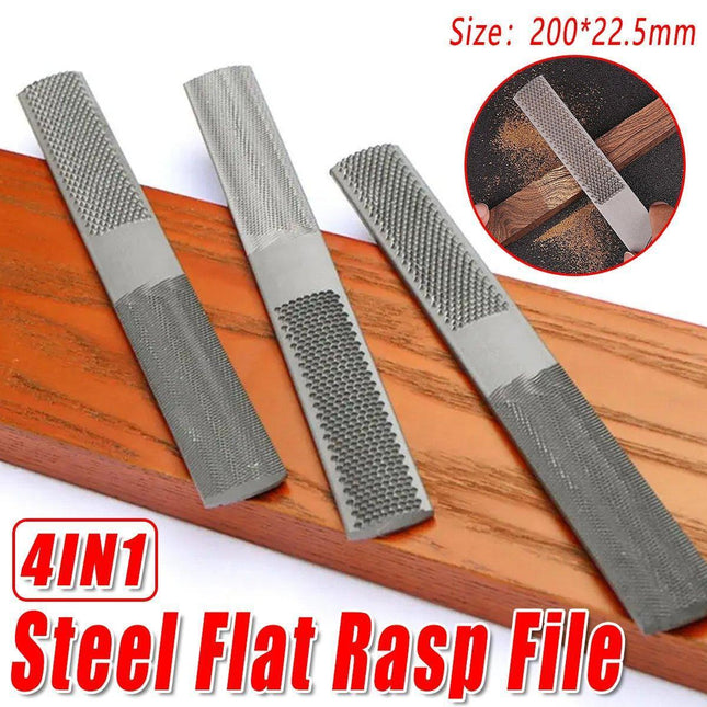 4 in 1 Woodworking File Set Multi Purpose Metal Rasp File DIY Hand Tool Kit.