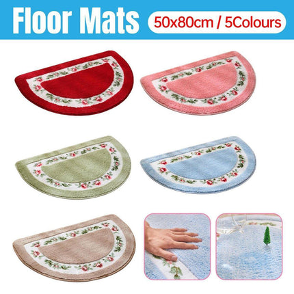 Non Slip Entry Mat Indoor Outdoor Mat Washable Foot Mat Foyer Bedroom - Blue.