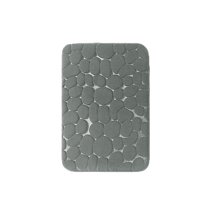 40x60cm Non-Slip Memory Foam Bath Mat Super Absorbent Floor Rug for Bathroom Use - Grey.