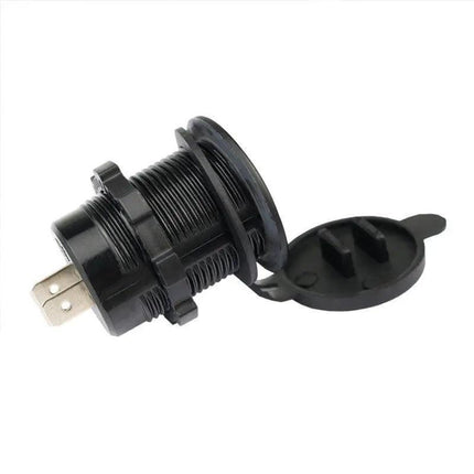 1× Dual USB Car Charger QC 3.0 Quick Charge 12V-24V Power Outlet - Blue.