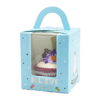 50x Assorted Color Muffin Cake Boxes with Clear Window & Handle High Quality - England style-50PCS.