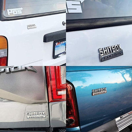 Funny Car Emblem Badge Sticker 8x3cm Metal Self-Adhesive for Rear Boot or Window.