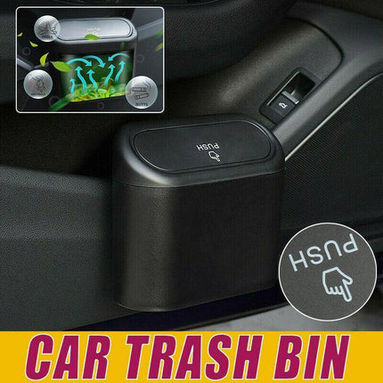 Mini Car Trash Bin with Lid Multifunction Rubbish Can for Vehicle Office Desktop Use.