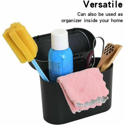 Mini Car Trash Bin with Lid Multifunction Rubbish Can for Vehicle Office Desktop Use.