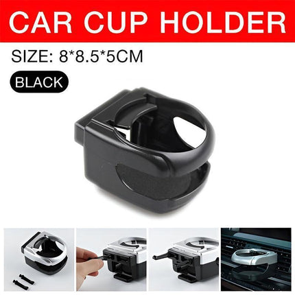 Car Cup Holder Air Vent Drink Mount Black Clip-On Can Bottle Holder for Vehicle Black.