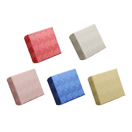 25X Jewelry Gift Boxes Shell Pattern 7.5CM Small GiftBox Empty Jewelry With Foam - Pink.