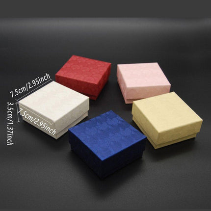 25X Jewelry Gift Boxes Shell Pattern 7.5CM Small GiftBox Empty Jewelry With Foam - Pink.