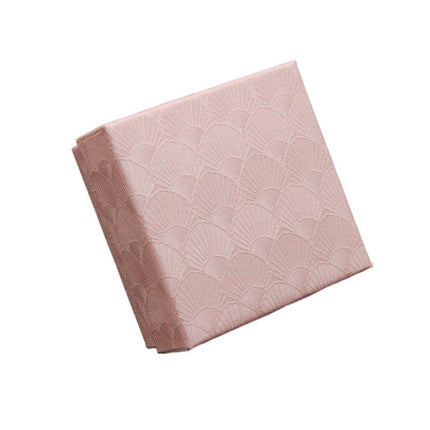 25X Jewelry Gift Boxes Shell Pattern 7.5CM Small GiftBox Empty Jewelry With Foam - Pink.