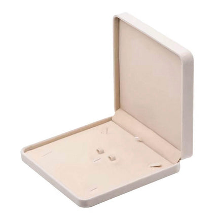 Flannel Jewelry Gift Box Necklace Ring Earring Bracelet Storage Display Case - Red.