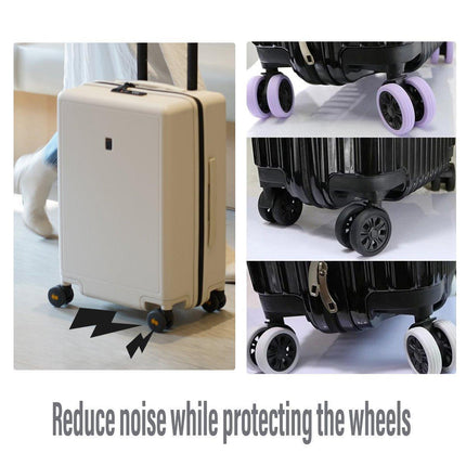 16PCS Silicone Luggage Wheels Cover Caster Shoes Wheel Protector for Luggage - Black.