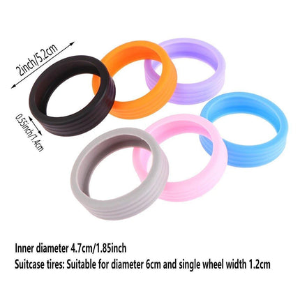 16PCS Silicone Luggage Wheels Cover Caster Shoes Wheel Protector for Luggage - Black.