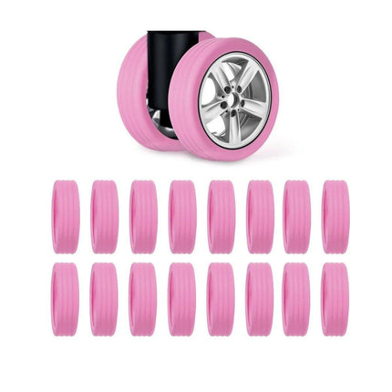 16PCS Silicone Luggage Wheels Cover Caster Shoes Wheel Protector for Luggage - Black.