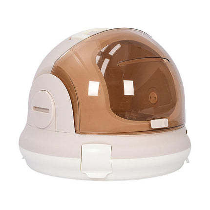 Portable Cat Carrier Space Capsule Large Capacity Aviation Travel Kitty Basket - Grey.