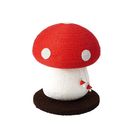 Red Mushroom Cat Climbing Frame Vertical Scratching Post Board Pet Furniture.