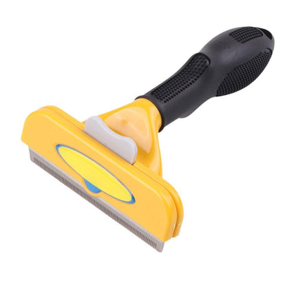 Pet Hair Removal Brush Deshedding Tool for Cats Dogs Grooming Comb Fur Remover - Purple.