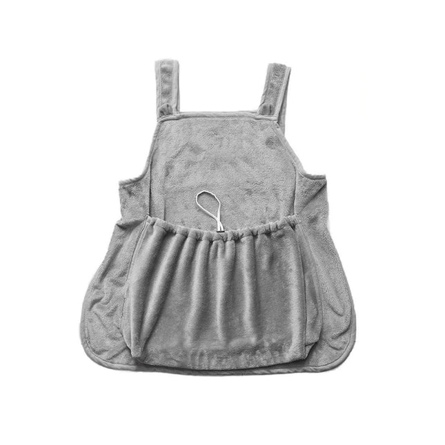 Non-stick Hair Cat Apron Kangaroo Style Pet Grooming Bib No-Hole Design.