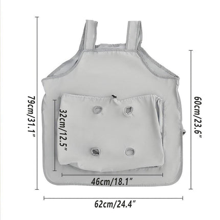 Cat Carrying Apron Non Stick Hair Kangaroo Pouch Pet Grooming Suit Portable.