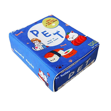 Rectangular Cookie Box Pet Bed for Cats Dogs Cat Bed Kitten Puppy Soft Pet House - Blue L.