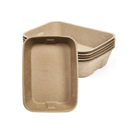 10pcs Disposable Litter Box Pulp Degradable Pet Tray Travel Portable Eco Use.