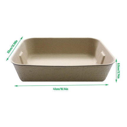 10pcs Disposable Litter Box Pulp Degradable Pet Tray Travel Portable Eco Use.