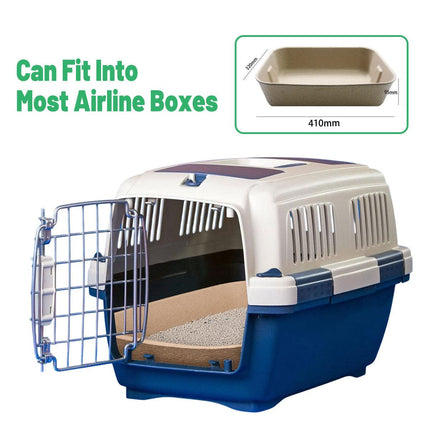 10pcs Disposable Litter Box Pulp Degradable Pet Tray Travel Portable Eco Use.