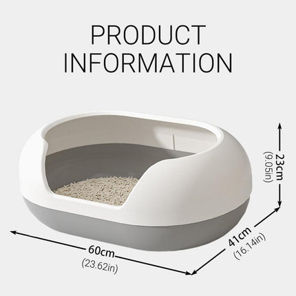 Large Semi Closed Cat Litter Box Covered Litter Pan for Cats Easy Clean Design - Green.