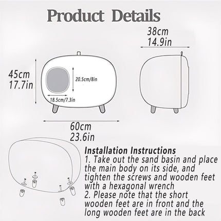 Cat Litter Box Semi-closed Cat Supplies Cat Toilet Drawer Large Cat Litter Box - White.