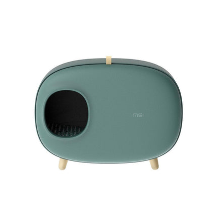 Cat Litter Box Semi-closed Cat Supplies Cat Toilet Drawer Large Cat Litter Box - White.