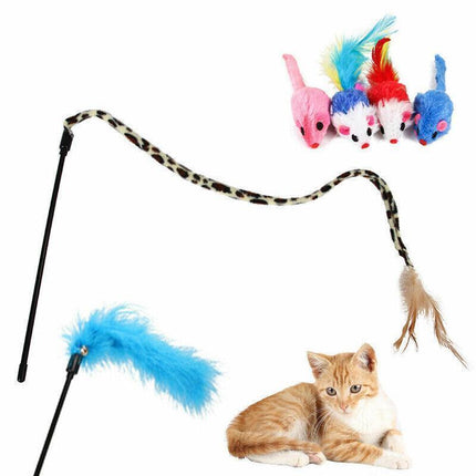33PCS Cat Toy Set with Tunnel Balls Mice and Interactive Teaser Wands.