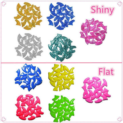 100PCS Anti Scratch Paw Covers for Cats and Kittens Nail Protector Soft Paw - Shiny-XS.
