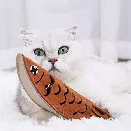 Cat Interactive Toy Food Dispenser Hide And Seek Puzzle Pet Toy Training Fun.