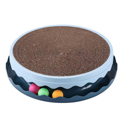 Cat Scratcher Turntable Toy Large Round Corrugated Board Nest Scratch Resistant - Pink.