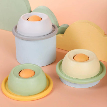 Cat Lick Toys Slow Food Tray Tease Interactive Cat Toy for Eating and Fun - Yellow.