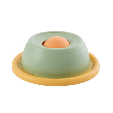 Cat Lick Toys Slow Food Tray Tease Interactive Cat Toy for Eating and Fun - Yellow.