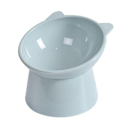 Elevated Pet Bowl Cat Dog Feeder Food Water High-Foot Anti Vomiting Tilted Bowl - Pink.