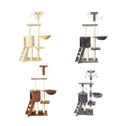 Cat Tree Scratching Post Gym House Condo Scratcher Furniture Tower - Brown.